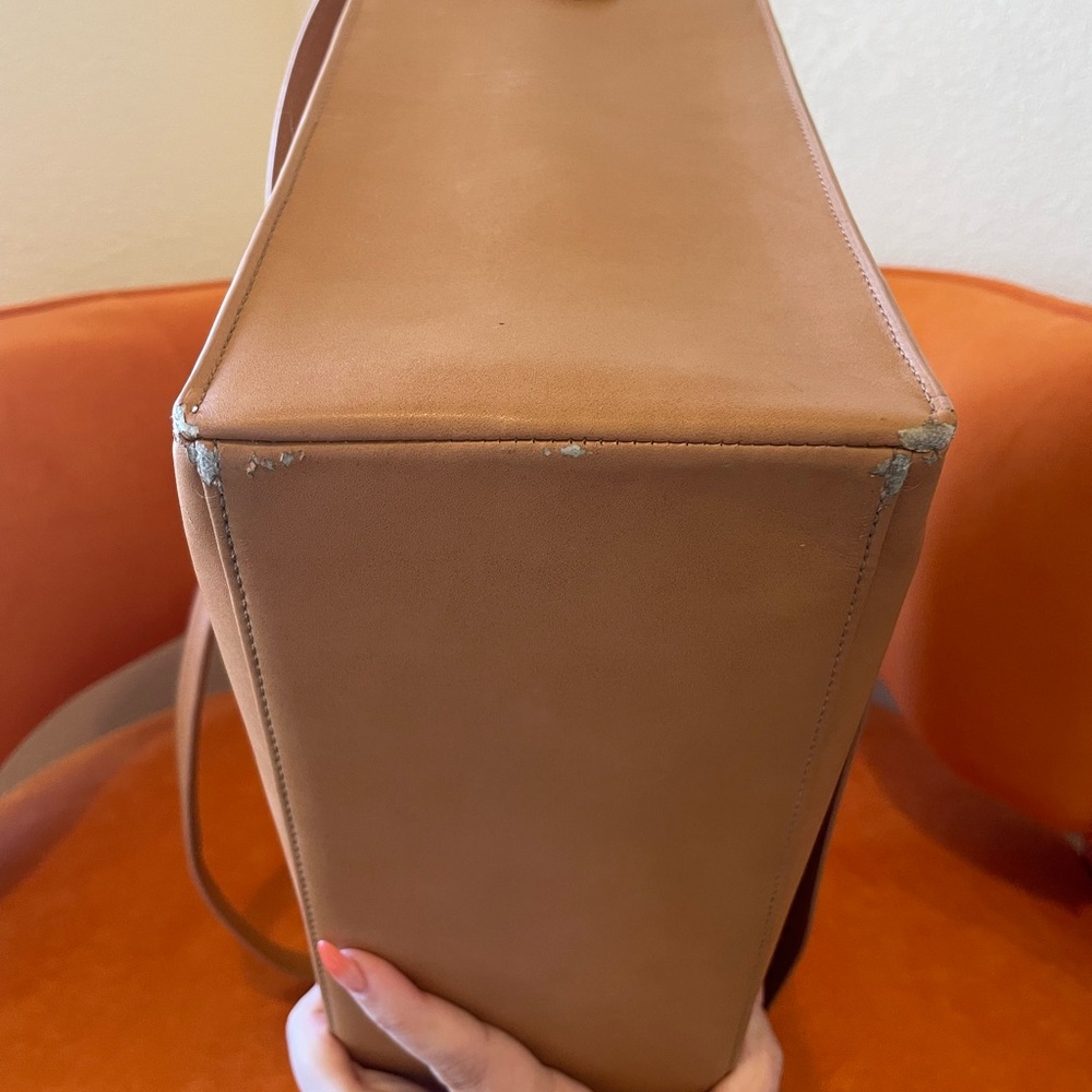 Dagne Dover Tan Leather Tote Shoulder Bag - Picture 5 of 12